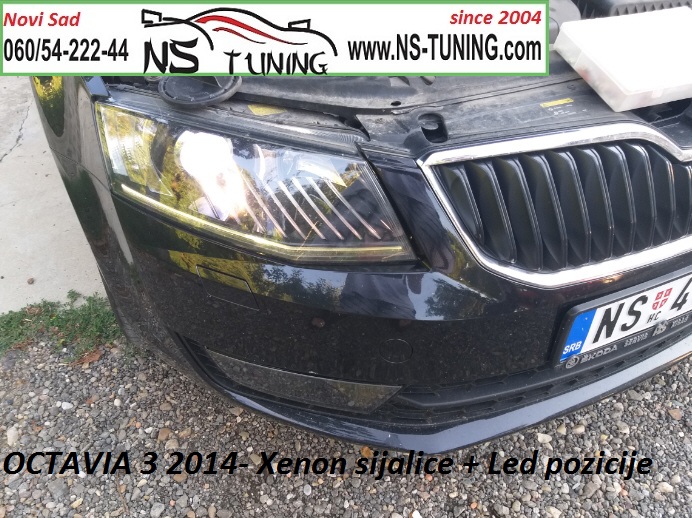 skoda octavia 3 2014 godiste xenon far d3s sijalica led pozicija ugradnja zamena servis novi sad ns tuning